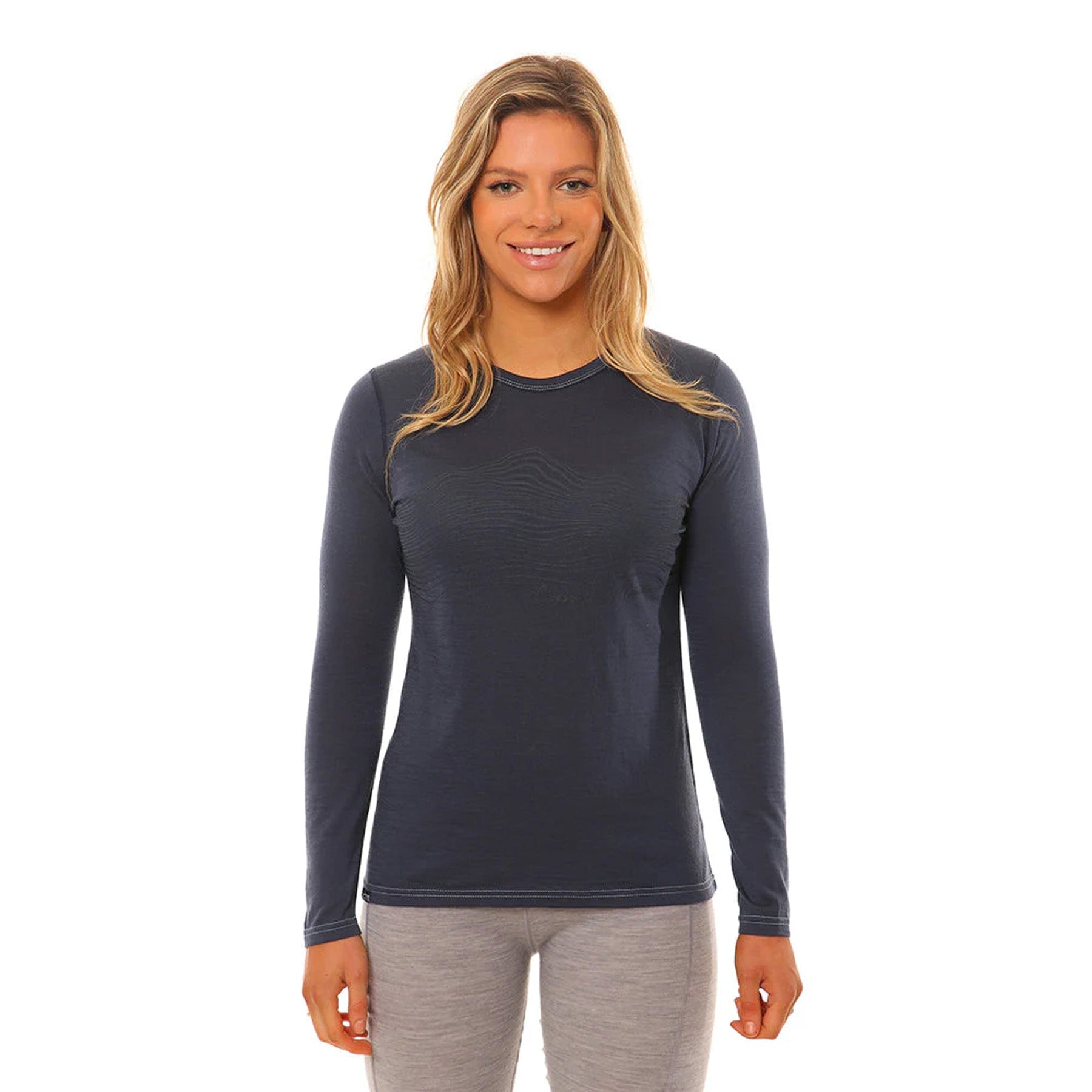 XTM Ladies Merino Wool Top Navy Marle