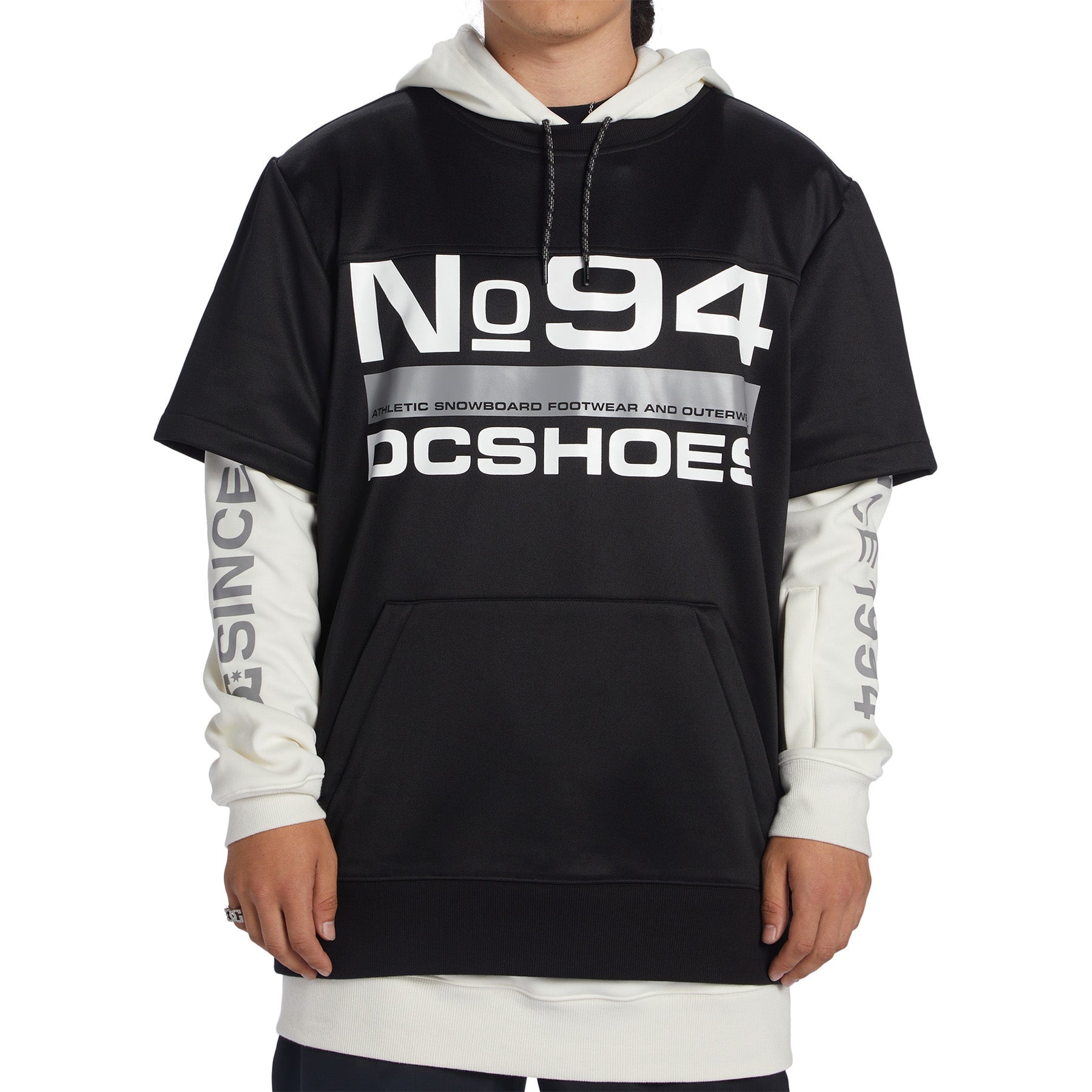 DC DRYDEN HOODIE グレー/ブラック DC Dryden Hoodie 2025 | Snowboard Layering Australia