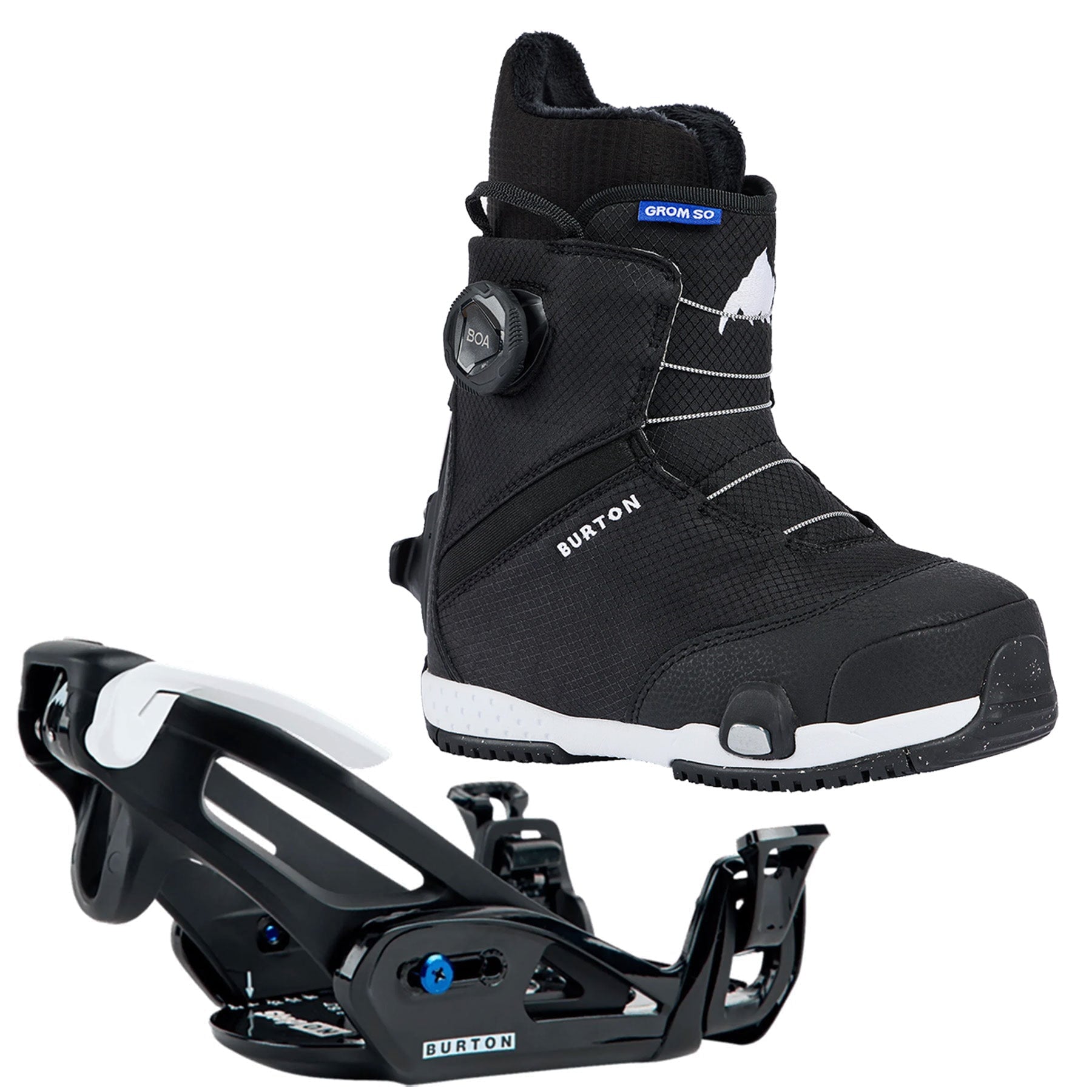 Burton Kids Grom Step On Boots and Bindings Package