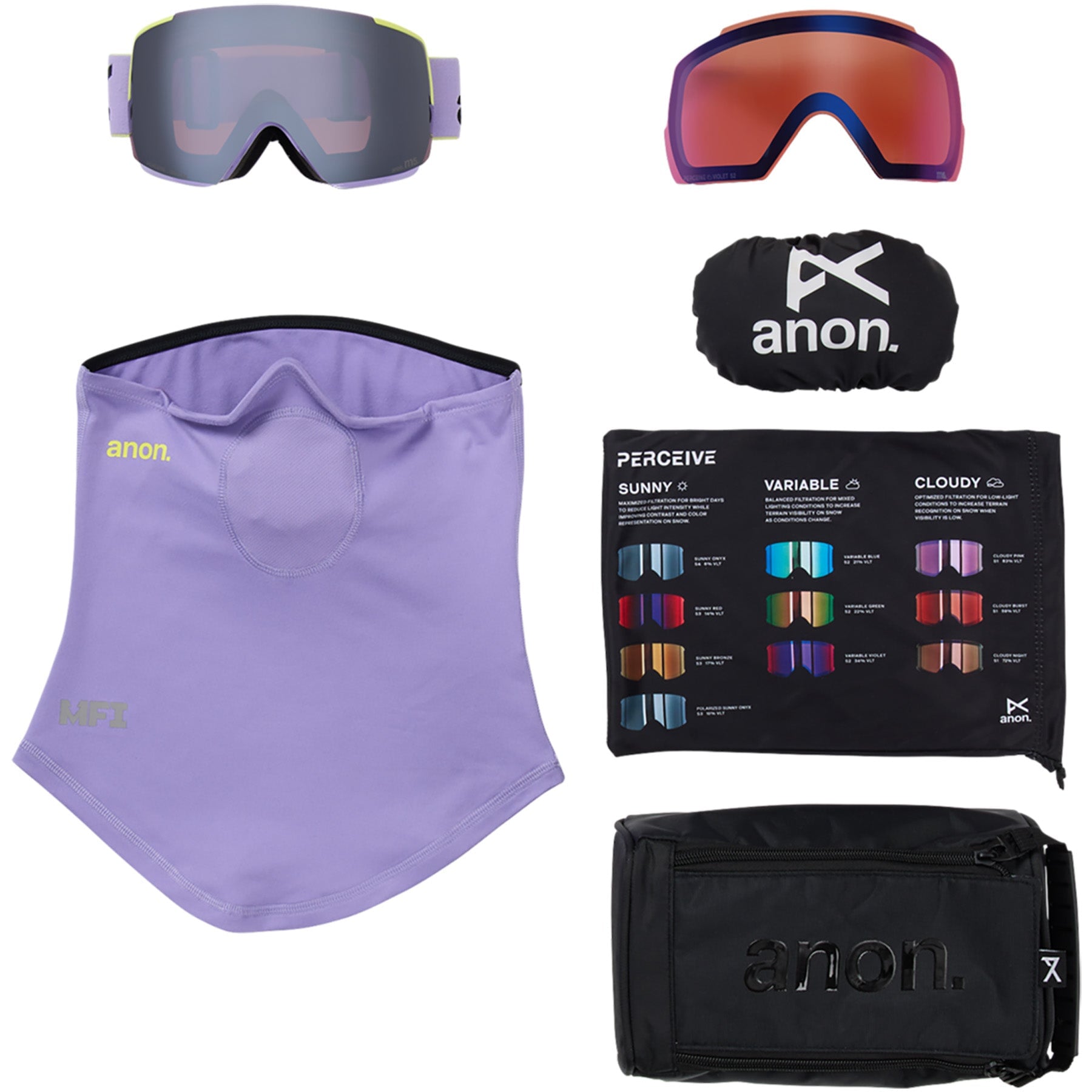 Frame: Hyper Lilac, Lens: Perceive Sunny Onyx, Spare Lens: Perceive Variable Violet