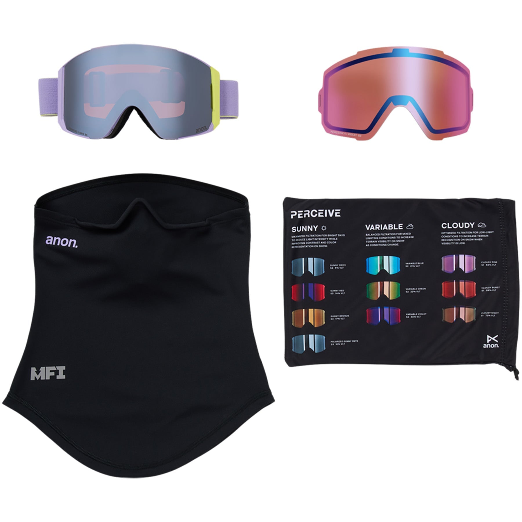 Frame: Hyper Lilac, Lens: Perceive Sunny Onyx, Spare Lens: Perceive Variable Violet
