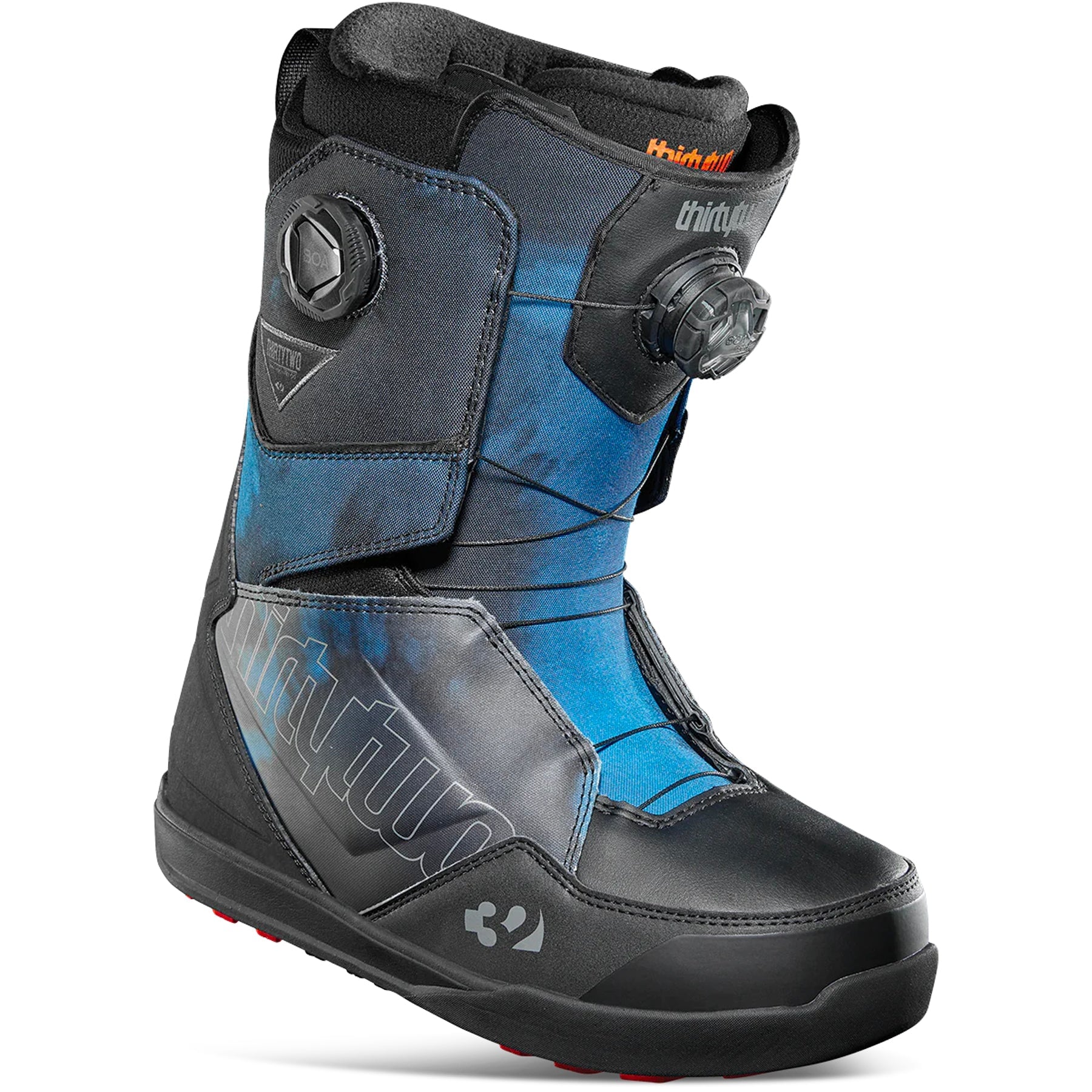 snowboard boots thirtytwo lashed Men's Double Boa Boot Black/Grey 8 BLACK/WHITE/BLACK Fit ThirtyTwo Lashed X Volcom Snowboard