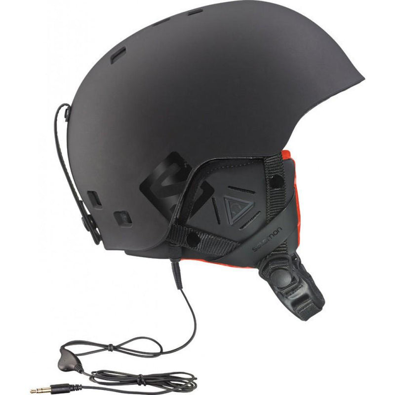 Salomon Brigade Audio Helmet Black Orange 2016 Snowboard Protection Australia