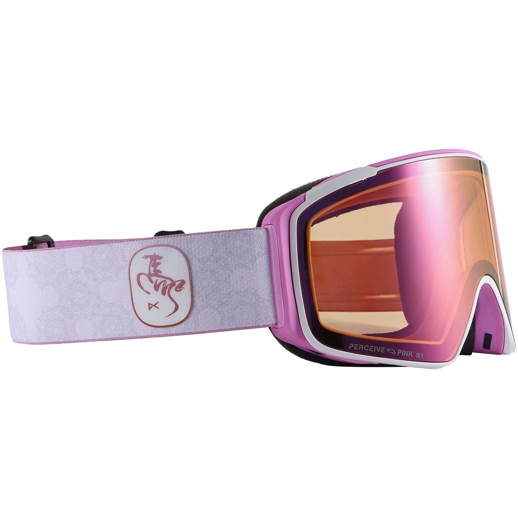 Frame: White, Lens: Perceive Cloudy Pink, Spare Lens: Perceive Sunny Onyx