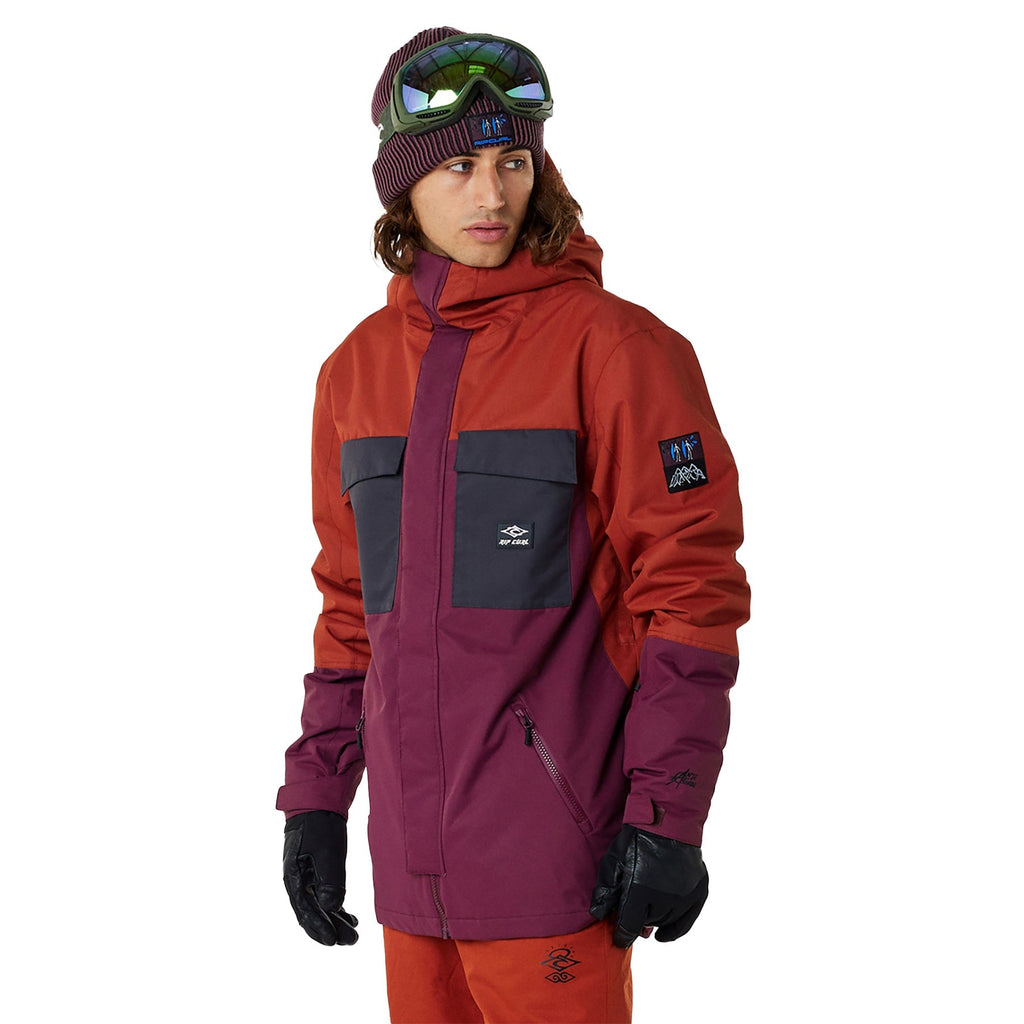 Red Rip Jacket Rip Curl Pinnacle Jacket 2024 | Mens Snowboard Jackets Australia