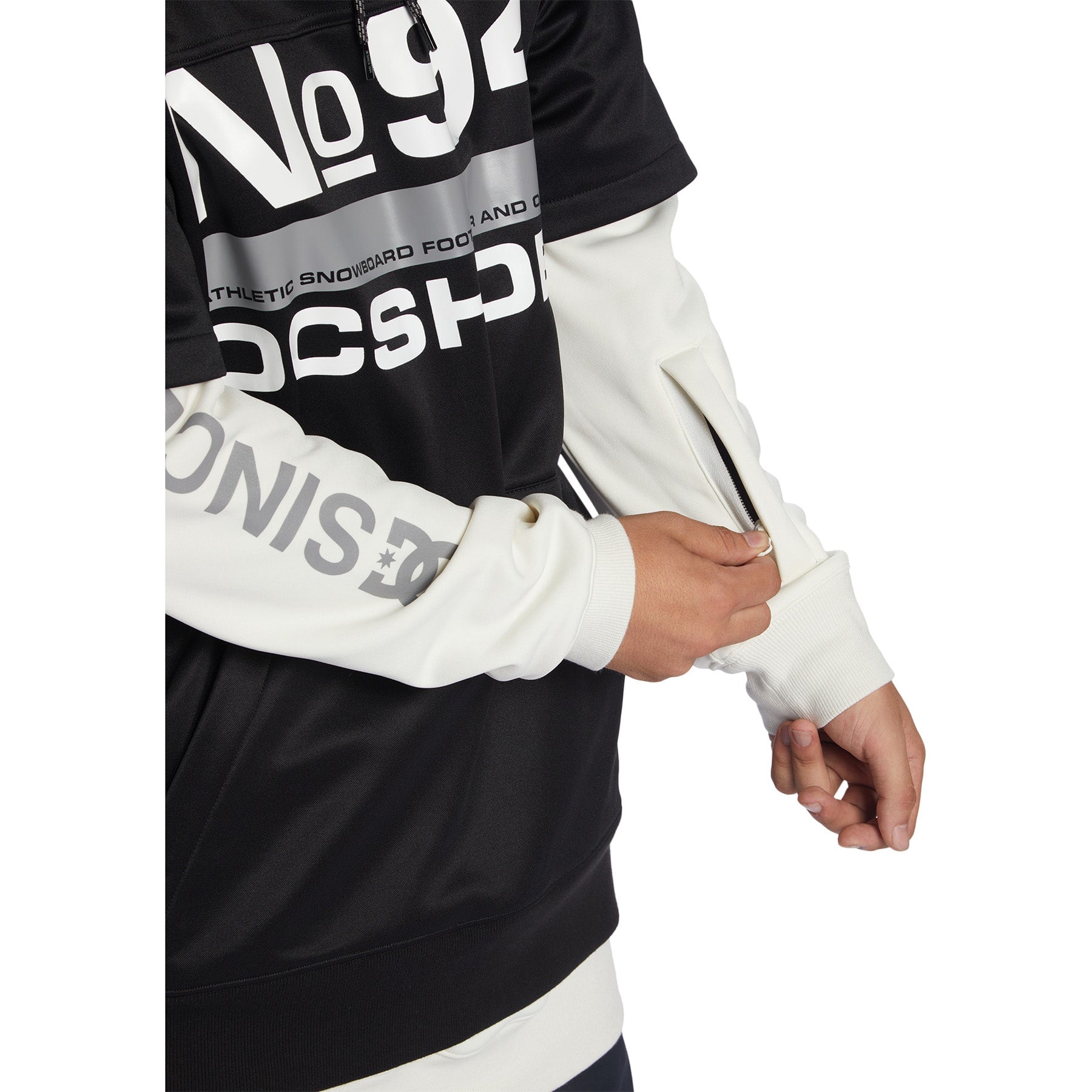 DC DRYDEN HOODIE グレー/ブラック DC Dryden Hoodie 2025 | Snowboard Layering Australia