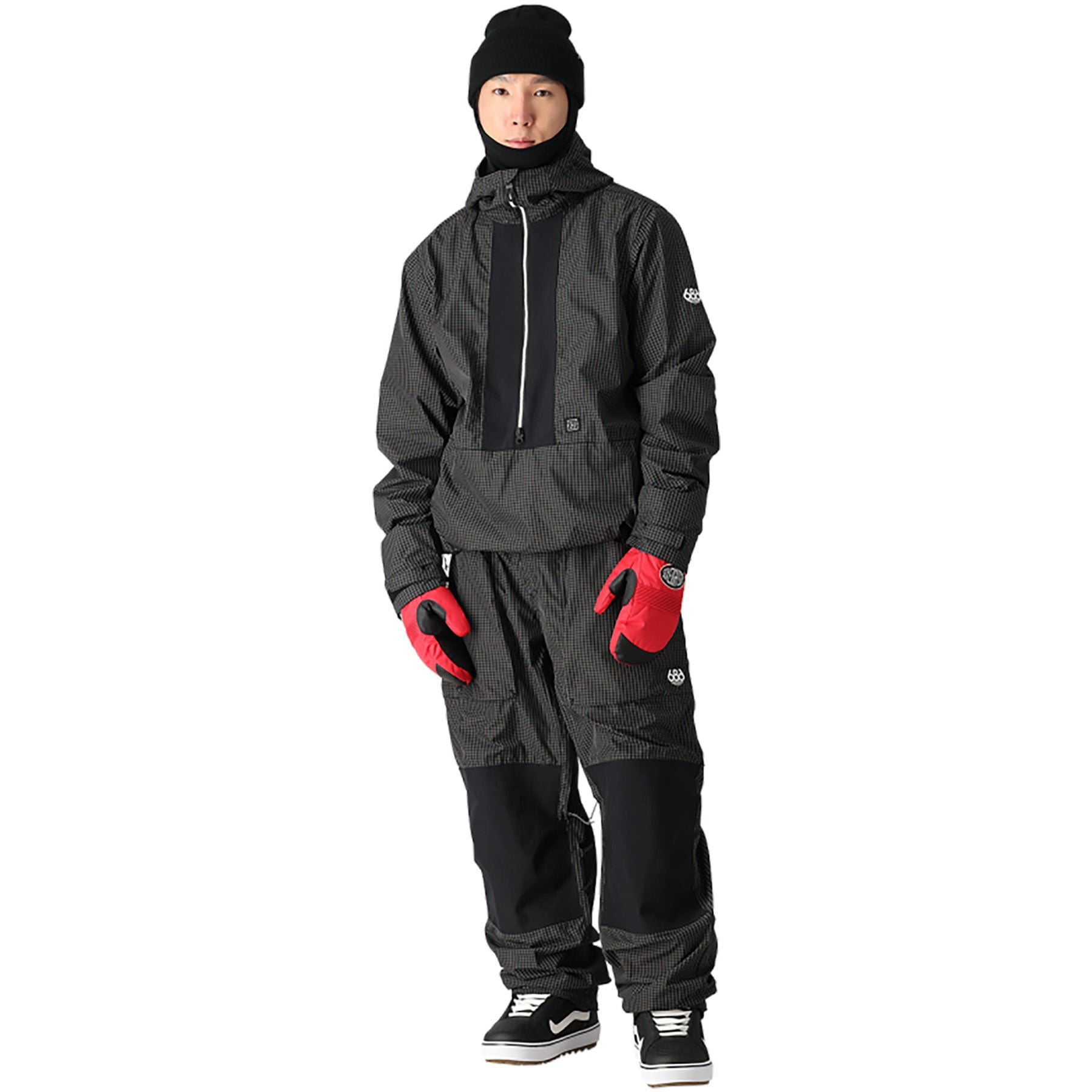 686 HOME ANORAK JACKET BLACK GRID Mサイズ 686 Men's Renewal Insulated Anorak – 686.com