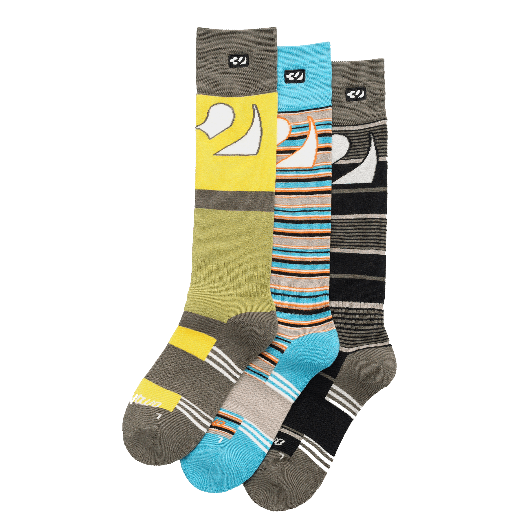 ThirtyTwo Mens Cut Out 3-Pack Socks