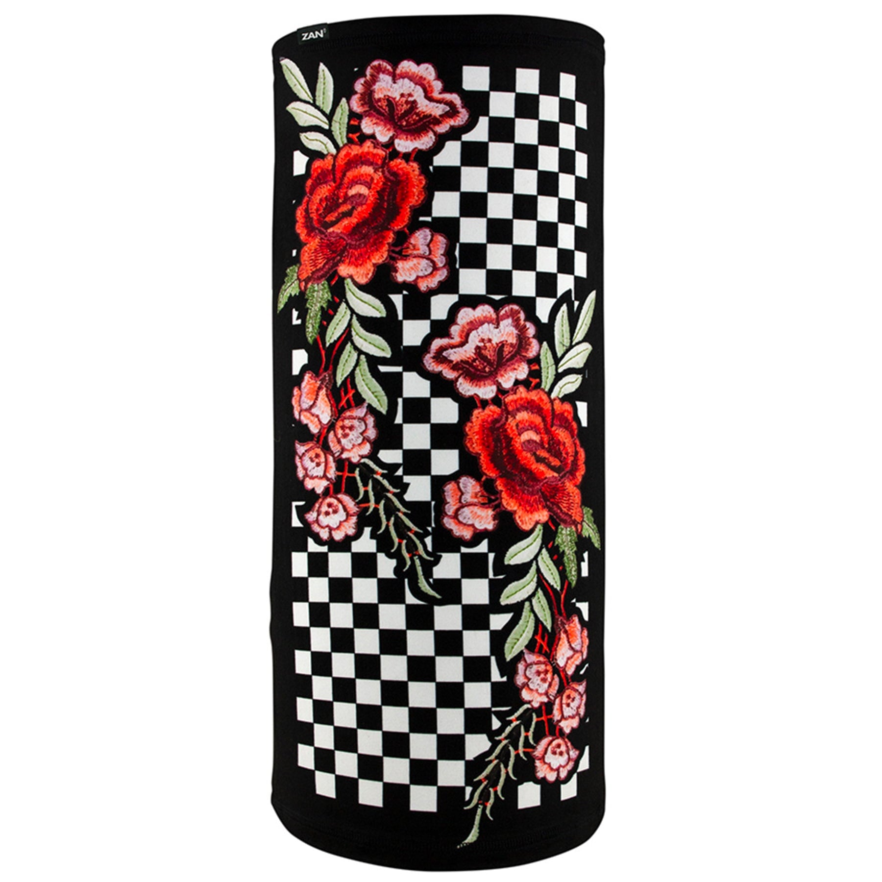 Black and White Checkered Floral